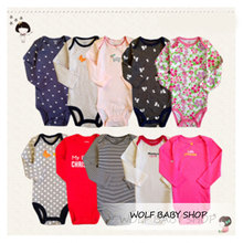 5pieces lot long Sleeved Baby Infant cartoon bodysuits for boys girls jumpsuits Clothing 2014 new free