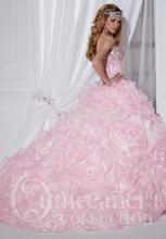 Hot Princess Ball Gowns Sweetheart Pink Long Ruched Organza Crystal Quinceanera Dresses Lace Up Fashion Prom