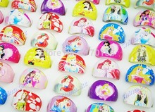 2014 New Arrival 50pcs Free Shipping Lovely Mix Resin Cartoon Girls Princess Children Rings Wholesale Jewelry