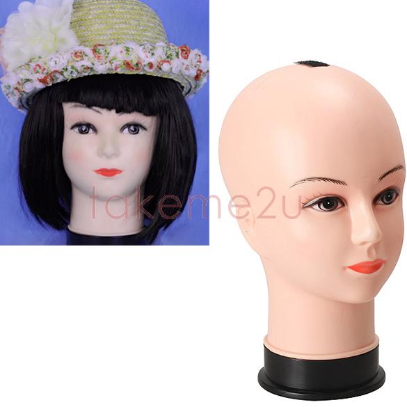 Real Female Mannequin Head Model Wig Hat Jewelry Display Cosmetology Manikin KK 
