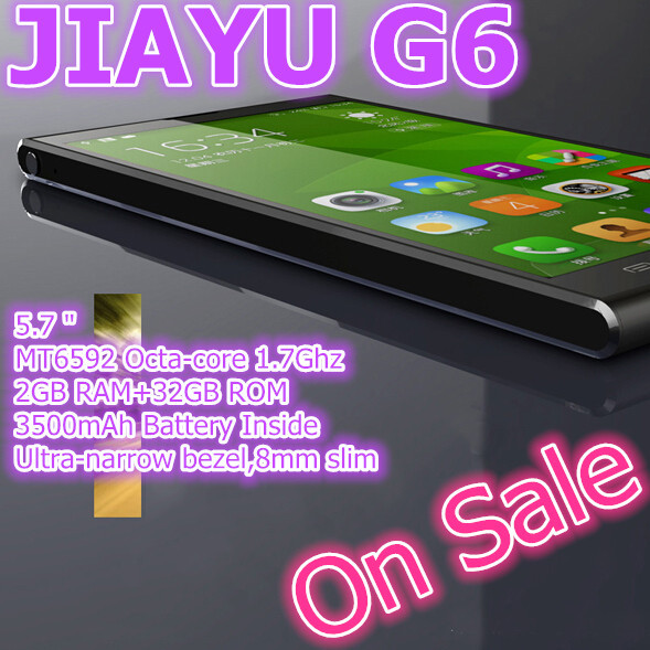Black In Stock Ultra Slim JIAYU G6 MTK6592 Octa Core 3G Smart Phone 13MP Camera 5
