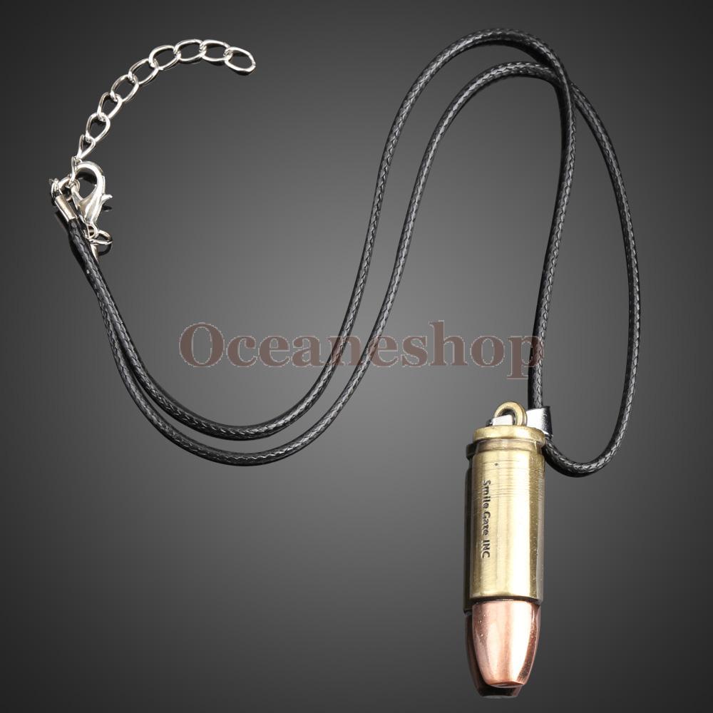Unique Bullet Shape Pendant Necklace Boy Man Fashion Jewelry