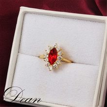 18k gold plated sunflower ring with cz swiss diamond jewelry ruby bijouterie accessories for women 2014