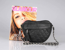 Women black chains bag Plaid chains shoulder bag New arrival clutch bag High Quality With Chais