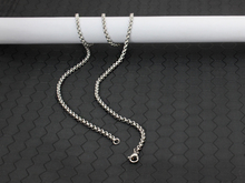 Vintage popcoorn link chain necklace stainless steel silver jewlery for pendants