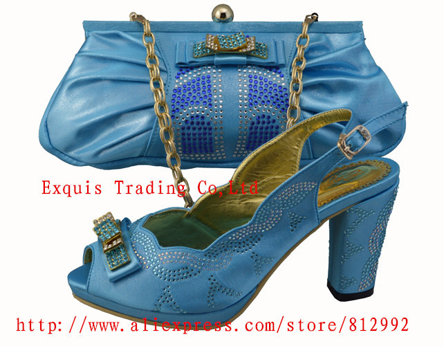 African Fashion italian Shoes and Matching Bags set with plenty stone for party Italy Shoes and