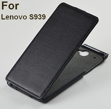 Lenovo S939 Slim Lychee Leather Flip Case Pouch Cover + Screen Protector