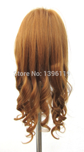 free shiping80 Real hair 24 Hair Hairdressing Mannequin Head blone hair can dry marecl dye for