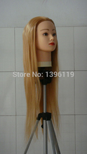 free shiping80 Real hair 24 Hair Hairdressing Mannequin Head blone hair can dry marecl dye for