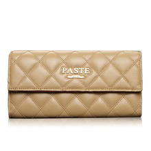 2014 New sheepskin genuine leather women clutch wallet ladies handbags brand womens wallets