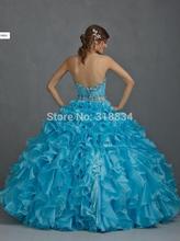 2015 Custom Sexy Ball Gown Quinceanera Dresses With Jacket Crystals Lace Appliques Ruffles Backless Short Sleeve