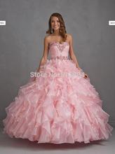 2015 Custom Sexy Ball Gown Quinceanera Dresses With Jacket Crystals Lace Appliques Ruffles Backless Short Sleeve
