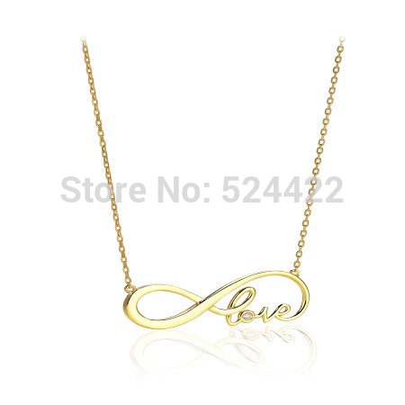 Min 1pc Forever love infinity necklace high quality gold and silver plated jewelry XL097