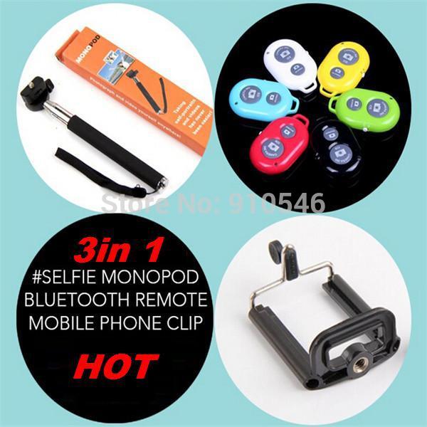 20set Bluetooth Remote Control Camera Self Timer shutter Handheld Extendable Monopod Stand Holder for smartphone IOS