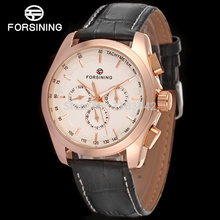 FORSINING FSG6625M3R2 2014 new Automatic fashion dress Men watch tourbillon rose gold wristwatch for men best