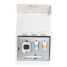 Free Shipping  blood glucose meter Total cholesterol, blood sugar 2 syncretic analyzer  glucose cholesterol test strip