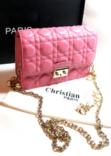 100% Genuine Leather 2014 Super Quality European Luxury Brand Small Women Chain Bag Sheepskin Pearl Messenger Bags