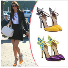 size 35-40 2014 new fashion 11.5cm women summer high heel sandals butterfly women platform pumps club party shoes free shipping