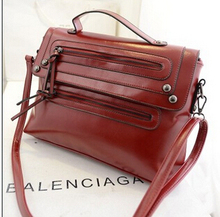 2014 new European and American fashion trend handbags double zipper rivet motorcycle bag handbag Shoulder Messenger