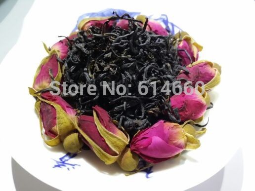 250G Organic Rose Flower Tea Black tea Keemun black teaSecret Gift Free shipping