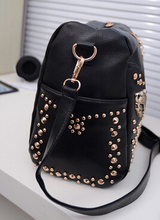 New Korean female leopard head rivets decorative zipper bag leisure Shoulder Messenger Bag