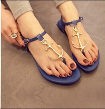 In the summer of 2014 the new clip toe shoes rivets flat sandals British tide girls shoes