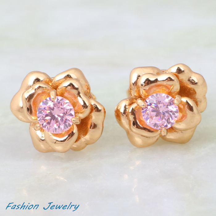 ... -gold-plated-pink-CZ-zircon-stud-Earrings-Fashion-Jewelry-DANA.jpg