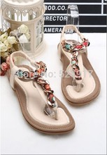 New 2014 women s sandals Dichotomanthes bottom toe flat sandals T metal chain satin decorative pinch
