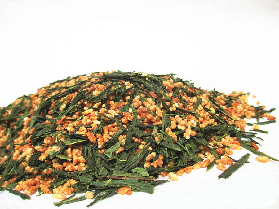 Free Shipping 250g Premium Brown Rice Green Tea Genmaicha Sencha with the rice green tea