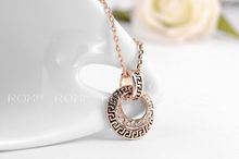 Roxi Fashion Women s Jewelry High Quality Vintage Style Rose Gold Plated Fretwork Pendant Necklace With