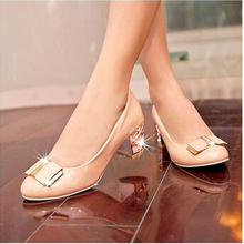 The New Summer and Spring 2014 Women Pumps Pick Fashion Party Pump Shoes Black Bow Casual