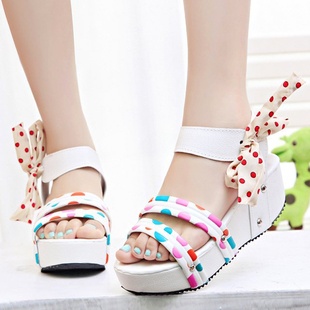 Cy2014 women s spring shoes wedges sandals female summer