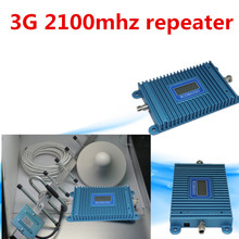 Free Shipping 3G Signal Booster W-CDMA 2100MHz Mobile Phone Signal Booster Repeater 3G Amplifier With parts 1SETS