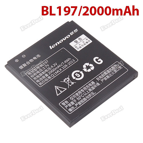 everdeal Original Lenovo A820 A820T S720 Smartphone Lithium Battery 2000mAh BL197 3 7V High Quality