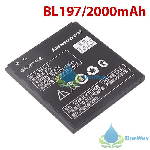 oneway Original Lenovo A820 A820T S720 Smartphone Lithium Battery 2000mAh BL197 3 7V High Quality