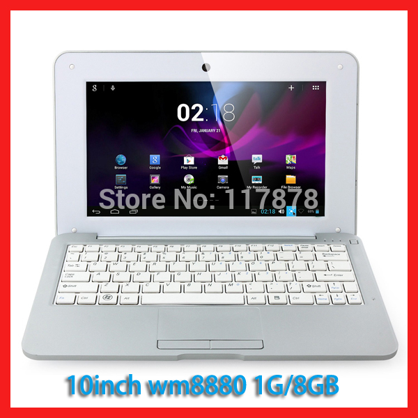 android 4 2 Mini laptop 1GB 8GB 10inch WM8880 notebook DHLFree Shipping
