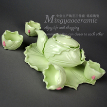 Free shipping Jingdezhen hand lotus Kung Fu Tea Set