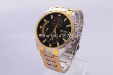 2014 new watch Wholesale 18k gold plated quartz wrist watch men luxury brand Rosra jewelry high