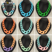 Artilady  candy color necklace custom resin necklace women jewelry