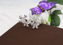 Bride sweet butterfly bling hair stick marriage accessories shining Crystal hairpin