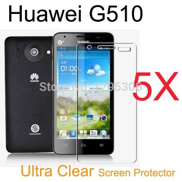 5pcs Android Phone Ultra Clear LCD Film Huawei Ascend G510 U8951 T8951 Screen Protector Guard Cover