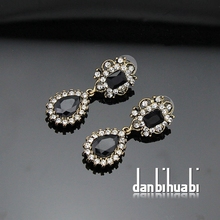 2014 New Sexy Charm Elegant Fashion Earrings Vintage Gold Luxury Crystal Statement Earrings Factory