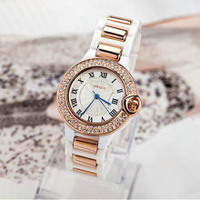 2014 new fashion watch and jewelry top quality plastic with alloy  bands crystal luxury band of women’s watches