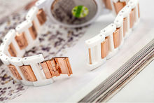 2014 new fashion watch and jewelry top quality plastic with alloy bands crystal luxury band of