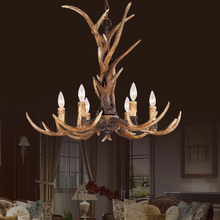 Free Shipping Artistic Antler Featured Chandelier with 6 Lights Hotel bar club project dedicated antler chandeliers