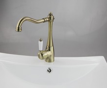 69% OFF Construction & Real Estate Ceramic Handle Antique Brass Bathroom & Kitchen Basin Sink Vessel Swivel Mixer Tap Mixer
