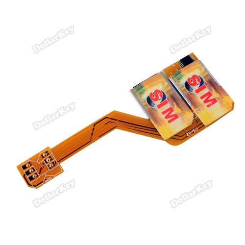 dollarkey Triple 3 SIM Card Adapter Converter with Back Case Cover Stand for iPhone4 4S 24