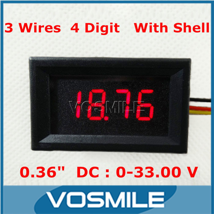 Купить 100шт dc цифровой вольтметр постоянного тока 09.99v зеленый led