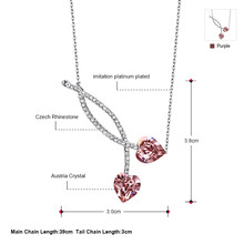 Neoglory Austria Crystal Czech Rhinestone Platinum Plated Heart Love Chokers Necklace for Women 2015 New Party