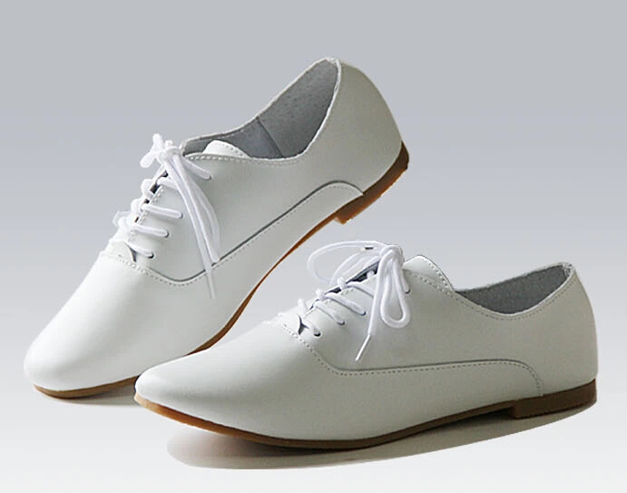 2014 women s flat casual shoes lacing cow muscle outsole genuine leather flat bottomed